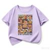 Kawaii Shirt Capybara Grafik Kinder T-Shirts Sommer Kurzarm Cartoon Tier Jungen Mädchen Kleidung Oberteile Y2K Kinder