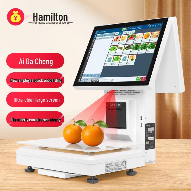 Hamilton Integrated Smart POS System with Scale CN plug (adapter included)