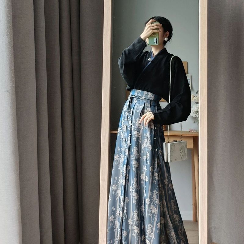 

Женский костюм Hanfu в стиле династии Сун в стиле династии Сун, ретро, ​​ежедневный на работу на работу в костюме Hanfu