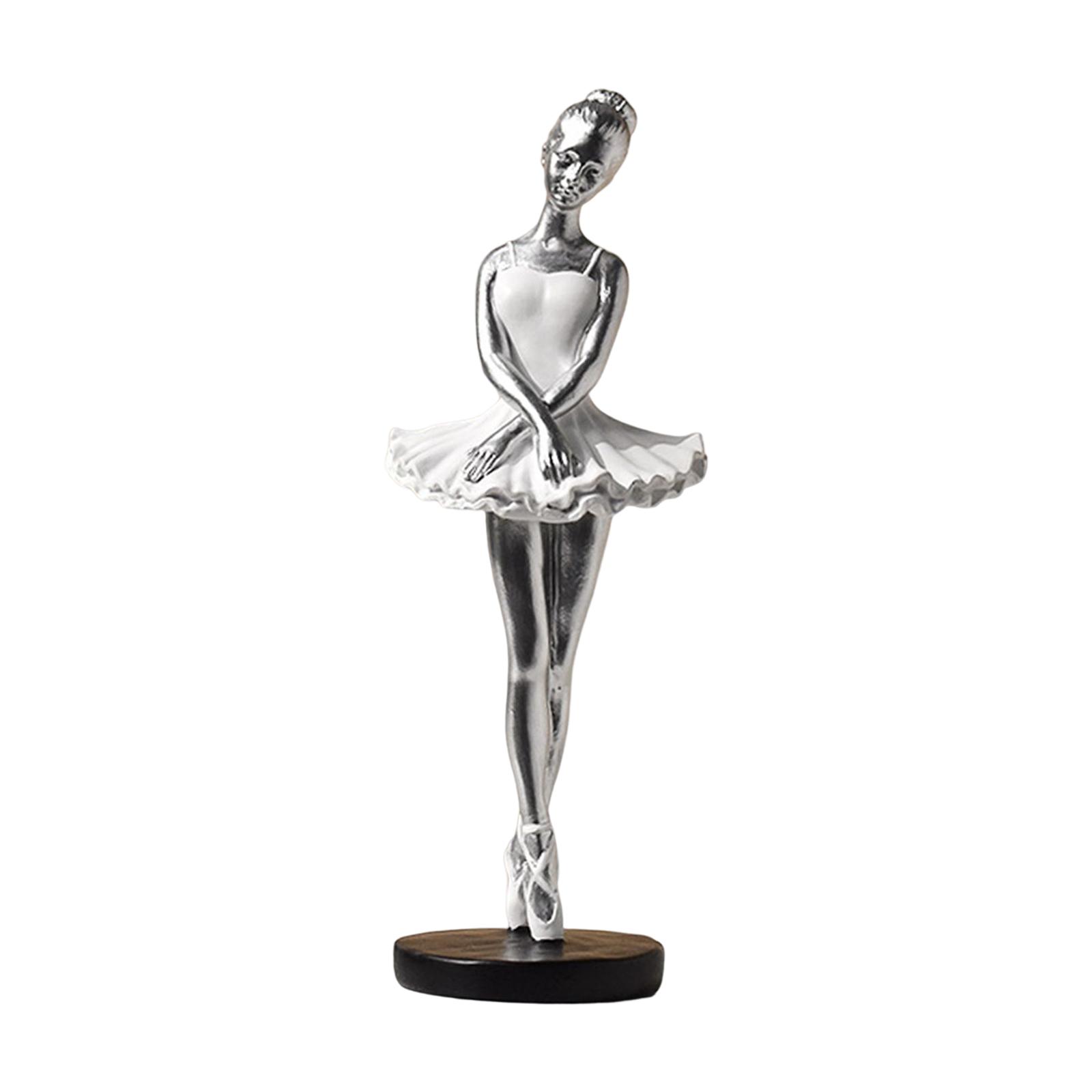 

Ballerina Statues Figurines Resin Girl Figure Display Dancer Sculpture
