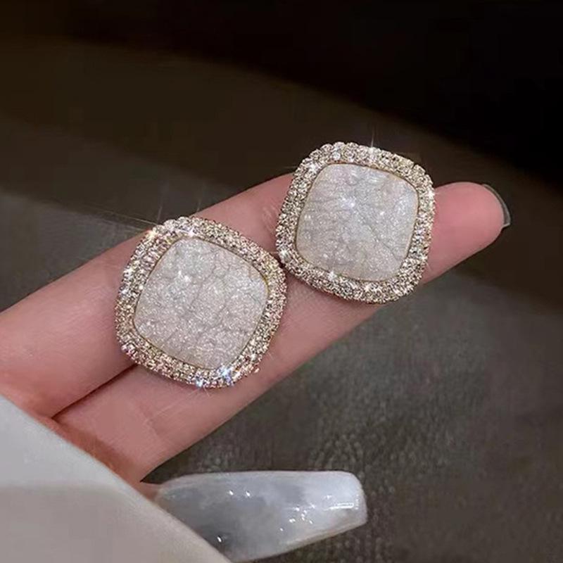 Silver Needle Pearl Flower Tassel Earrings - Women's Trendy All-Match Jewelry