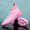 Fashion Men Football Boots Long Spikes High Ankle Soccer Shoes AG/TF Kids Outdoor Grass Cleats Soccer Boots Training Sport Football Shoes