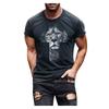 Men's Street Fashion Cross Belief Printed Round Collar Short Sleeve T Sleeve