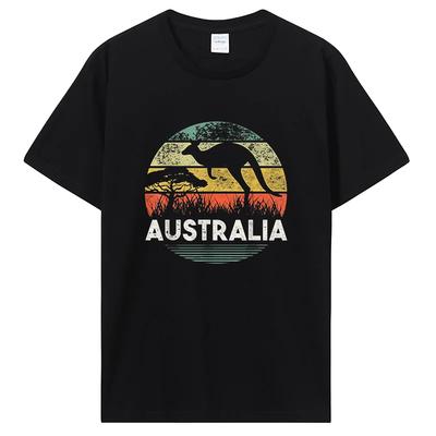 Australia Day Funny Australian Kangaroo Vintage T Shirts Cotton Streetwear Short Sleeve Birthday Gifts T-shirt Clothing