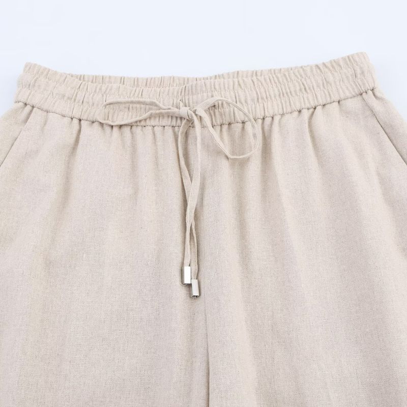 Kaslead New Women clothes Western Style Blended Straight High Waist Casual Trousers 9929041 251