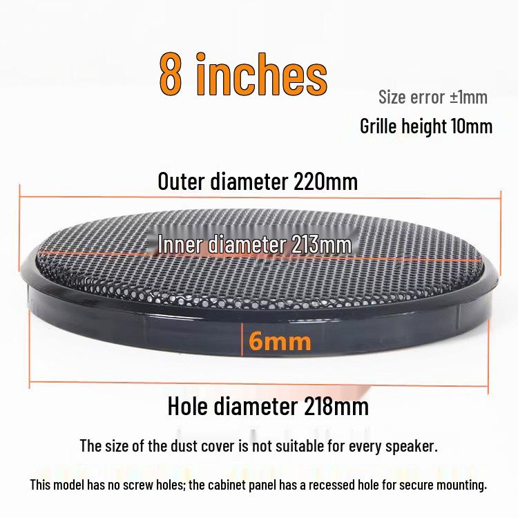 Speaker Grille Decorative Ring & Subwoofer Cover (1"-10") - Holeless Protective Design