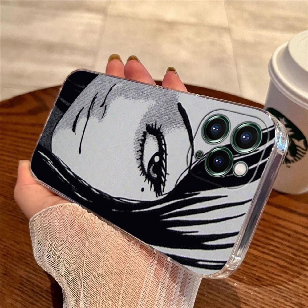 Horror Comic T-Tomies-Junjis Ito Manga Transparent Case For Apple iPhone 17 16 15 14 13 12 11 Pro Max Plus 16E 17Air Phone Cover