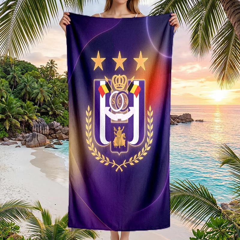 Anderlecht FC Druck Schnelltrocknendes Strandtuch Mikrofaser Saugfähig Tragbares Reise-Schwimmtuch