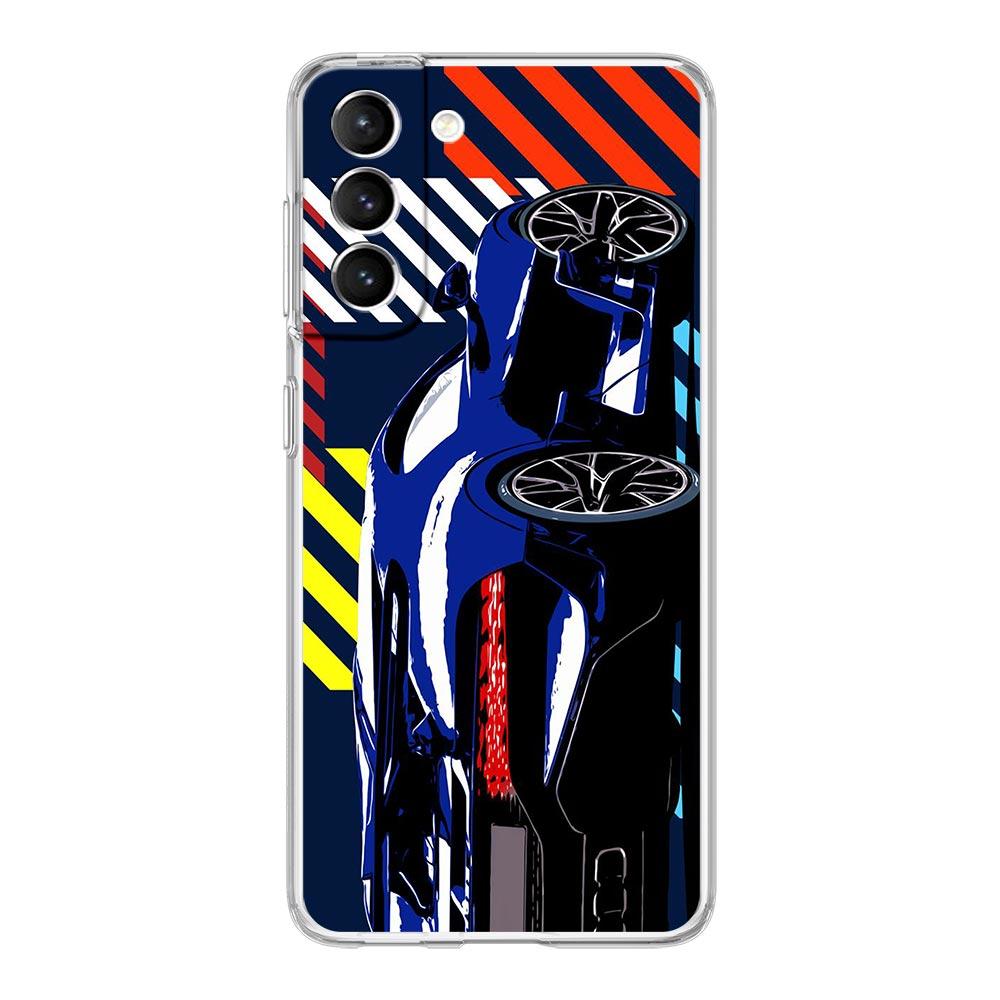 Custodia per Telefono Auto Sportiva JDM Tipo Aereo per Samsung Galaxy S22 S21 S20 FE Ultra 5G S10 S10E S9 S8 Plus Note 10 20 Cover Trasparente