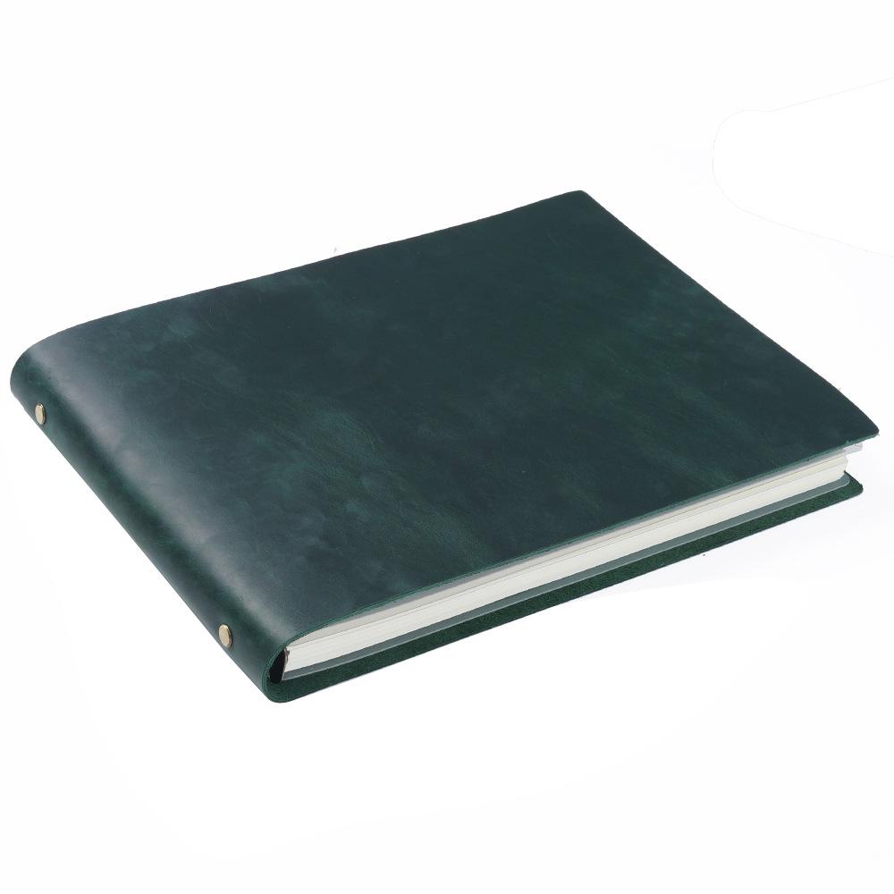 Genuine Real Crazy Horse Genuine Full Grain Leather Book Cover Notebook Note Book Crazy Horse Leather Handmade NoteBook