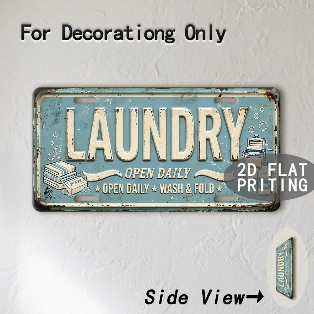 Tin Sign  Vintage Durable Metal Plaque Wall Decor Home Office Bar Man Cave Laundry Toilet Birth Year License Plate Wall Art