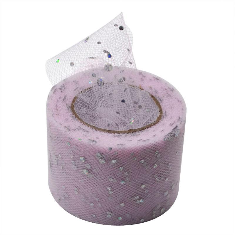 25Yards Baby Shower Glitter Sequin Tulle Roll Fabric Spool Tutu Party Birthday Gift Wedding Decoration Favors Event Supplies