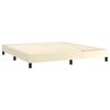 Maison Exclusive - Sommier à lattes de lit avec matelas Crème 160x200cm Similicuir