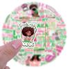 60 New Aka Sorority Cartoon Graffiti Stickers Suitcase Notebook Water Cup Stickers