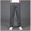 Letní tenké pánské ležérní kalhoty plus velikost pro tlusté volné kalhoty pro muže středního věku velká velikost čistá bavlna rovné elastický pas