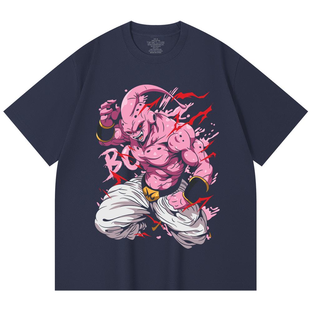 230 Gsm 100% Cotton Dragon Ball V13 Majin Buu Print Unisex Heavy Cotton T Shirt