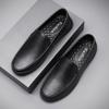 Dress Mens Shoes Leather Business Men Casual Shoes Brand 2024 Men Loafers Breathable Flats Slip On Black Brown Driving Shoes