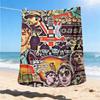 1pc Oasis Band Outdoor Flannel Blanket, Cozy & Warm Soft Te Playful Design, Napping Camping,