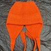 Cute Cat Ear Knitted Ear Protection Hat Women's Autumn and Winter Lace-up Wool Hat Strap Warm Cold Hat Versatile Bald Hat