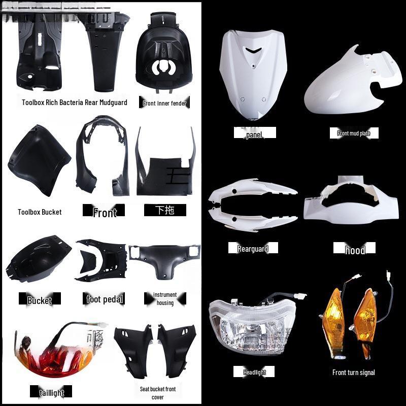 Yamaha 100 Qiaoge Gen 2 Motorcycle Shell - Black Parts Complete Set for Scooters