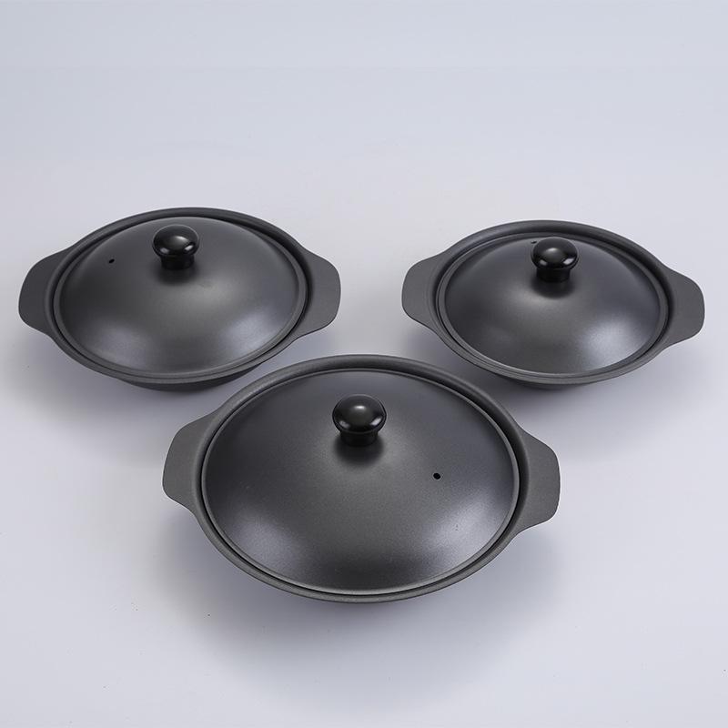 Commercial Cast Iron Pot for Crispy Rice and Clay Pot Dishes, Compatible with Induction Cookers