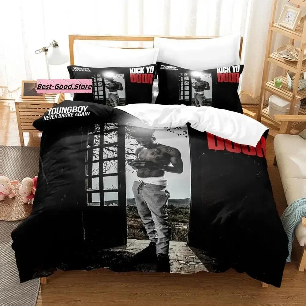 Rap YoungBoy Never Broke Again Beding Set Single Twin Print With Pilowcase Bed Soft Duvet Cover Single Double Quen Super King-Sized Dimensionsd