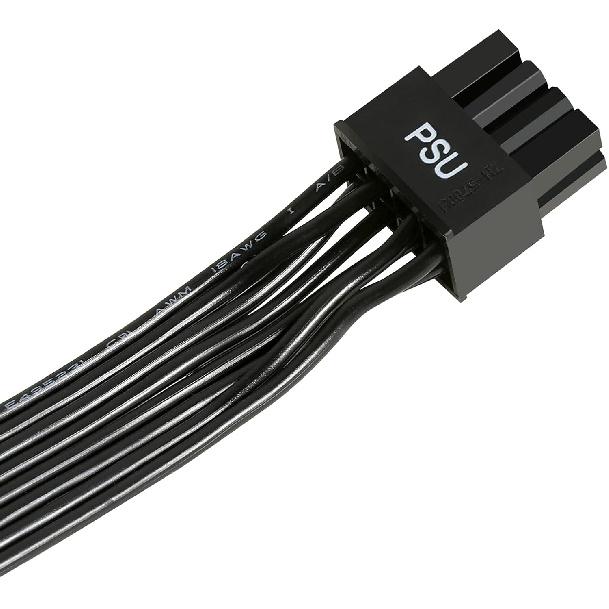 PCIE Cable for Corsair, 65CM 8 Pin To Dual 6+2 Pin PCIE Power Cable for Thermaltake, Male To Male GPU Cable for ARESGAME Modular Power Supply