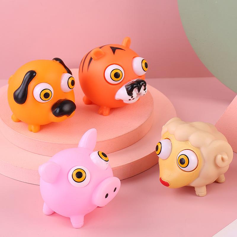 Animal de Peluche Suave Lindo Bola Antiestrés Aprieta Guiño Muñeco de Ventilación Juguetes Abraact Suave Pegajoso Squishi Juguetes para Aliviar el Estrés Regalo Divertido J79