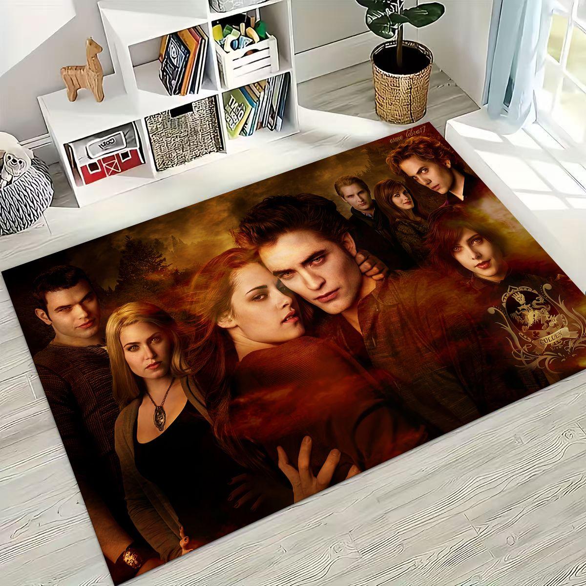 

2026 New Twilight Saga Isabella Edward Art Rug for Bedroom Living Room Sofa Home Doormat Decor, Large Kids Non-slip Floor Mat 40x60cm( 15x23in )