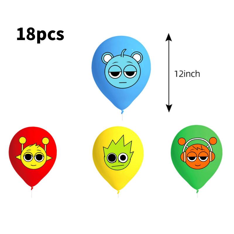 Foil Sprunki Cartoon Balloons Colorful Wedding Festival Birthday Decoration