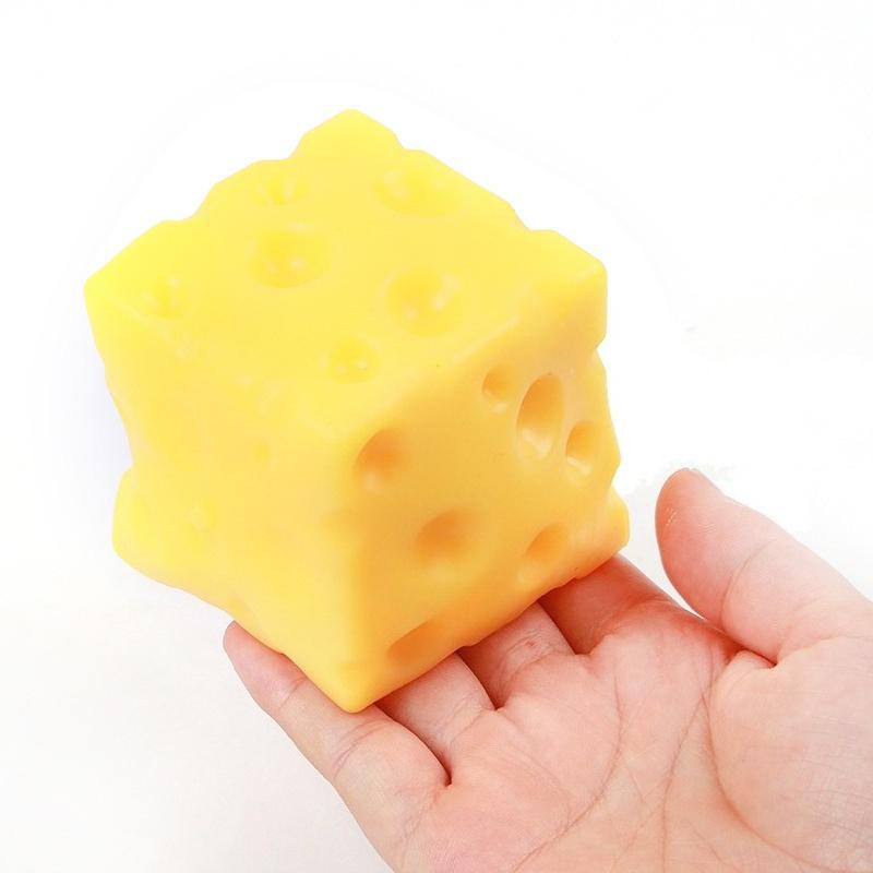 

Squishy Cube-Shaped Cheese Fidgeting Plaything Gentle Recovery Push Stress Relief Sensory Toy Soft Butter Cheese Squeeze Christmas Present