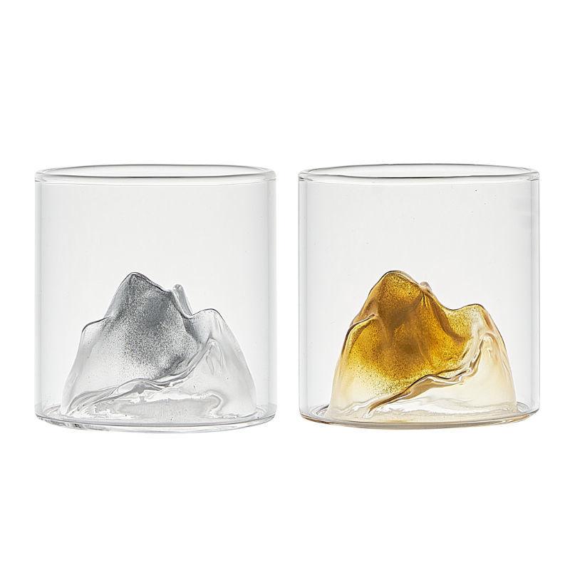 170ml Mountain Tea Cup Colorful Glass Luxury Gifts for Friends Transparent Cups Lightweight Glass Heat-resistant Material Mugs