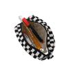 Korean Plaid Knit Makeup & Pencil Storage Bag - Large Capacity Organizer
