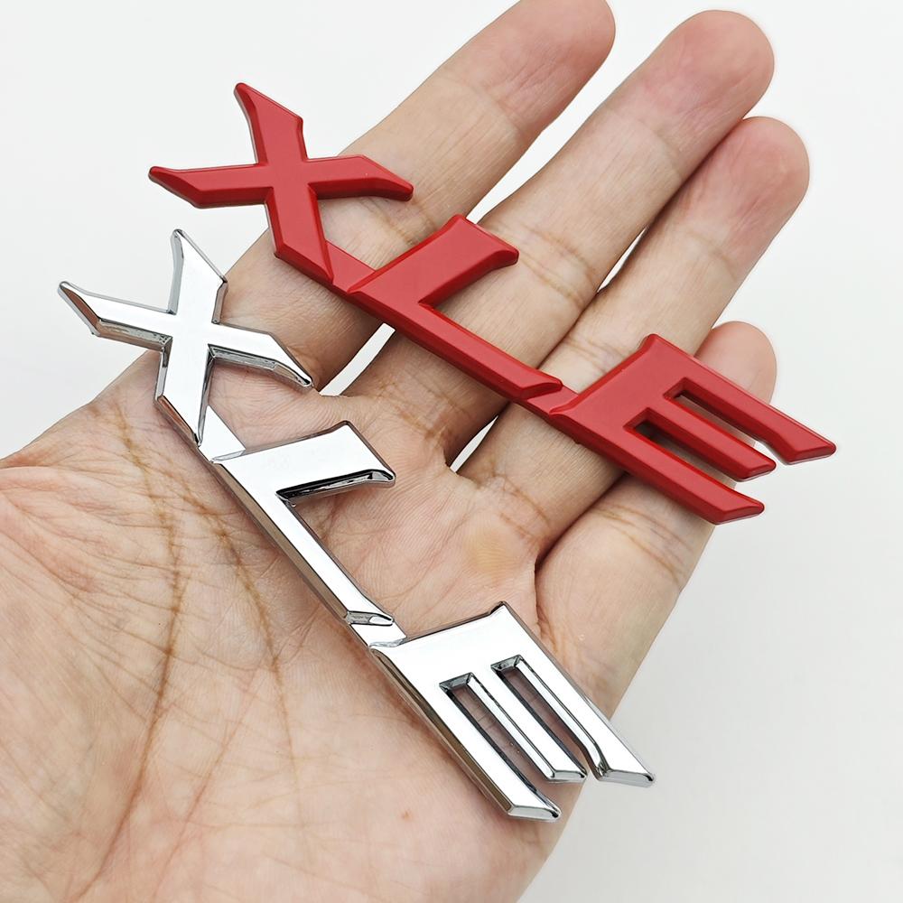 3D Metal Badge Car Rear Trunk Logo XLE Emblem for Toyota Highlander Corolla Sienna Camry RAV4 XLE Sticker Letters Accessories
