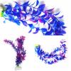 Plastic Artificial Plant Grass Ceramic Base Aquarium Fish Tanks Ornaments Decors