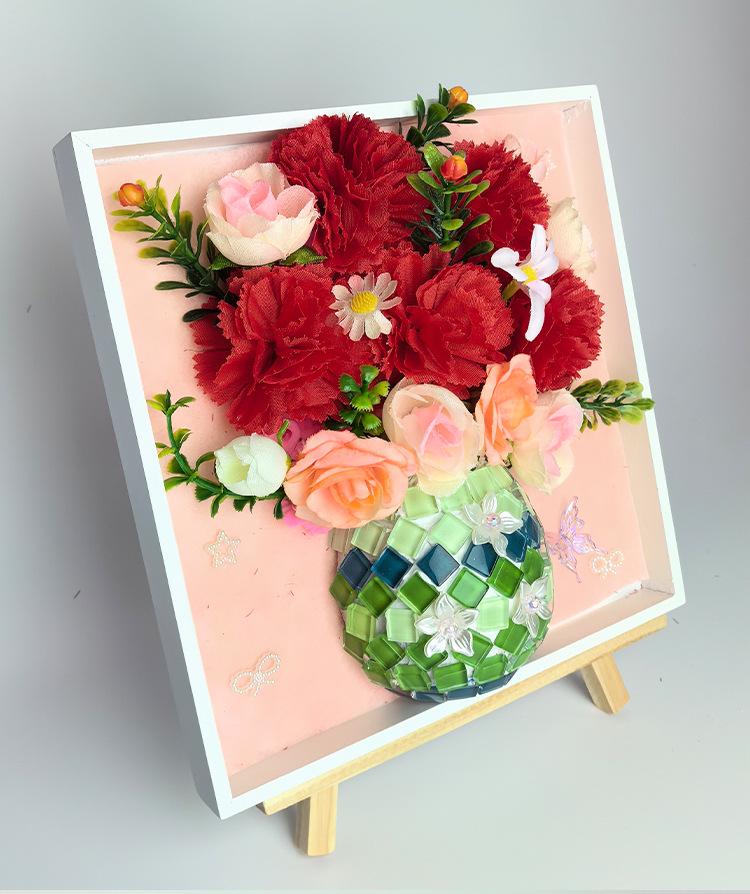 Children's 3D Mosaic Vase DIY Kit - Team Activity & Mother's Day Gift