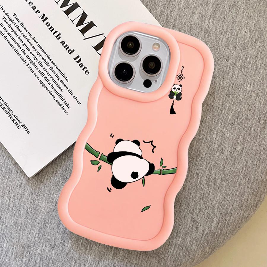 

Case for iPhone XR 12 13 16 Pro Max 11 17 Air 15 Plus 14 8 Soft Phone Cover Cartoon Cute Panda iPhone 13 Pro Max