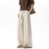 Summer Imitation Linen Pants Old Money Style Retro Breathable Light Drape Long Pants Lazy Loose Wide Leg Pants New