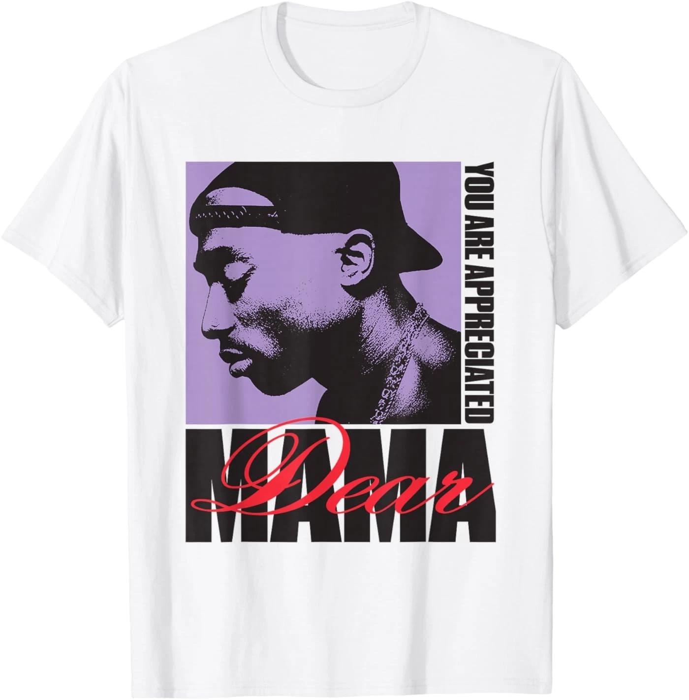 Официальная футболка Tupac Dear Mama, 100% хлопок, мужская S