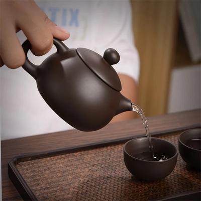 7-piece Set Portable Chinese Travel Tea Set, Teapot Clay Set, Tea Ceremony, Camping, 4 Cups, Zi Shi, Ke Cup, Tea Pot Set
