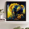 New Arrival 5D DIY Full Circle Diamond Painting "Sunflowers and Elephants" Embroidery Cross Stitch Home Decor Gift