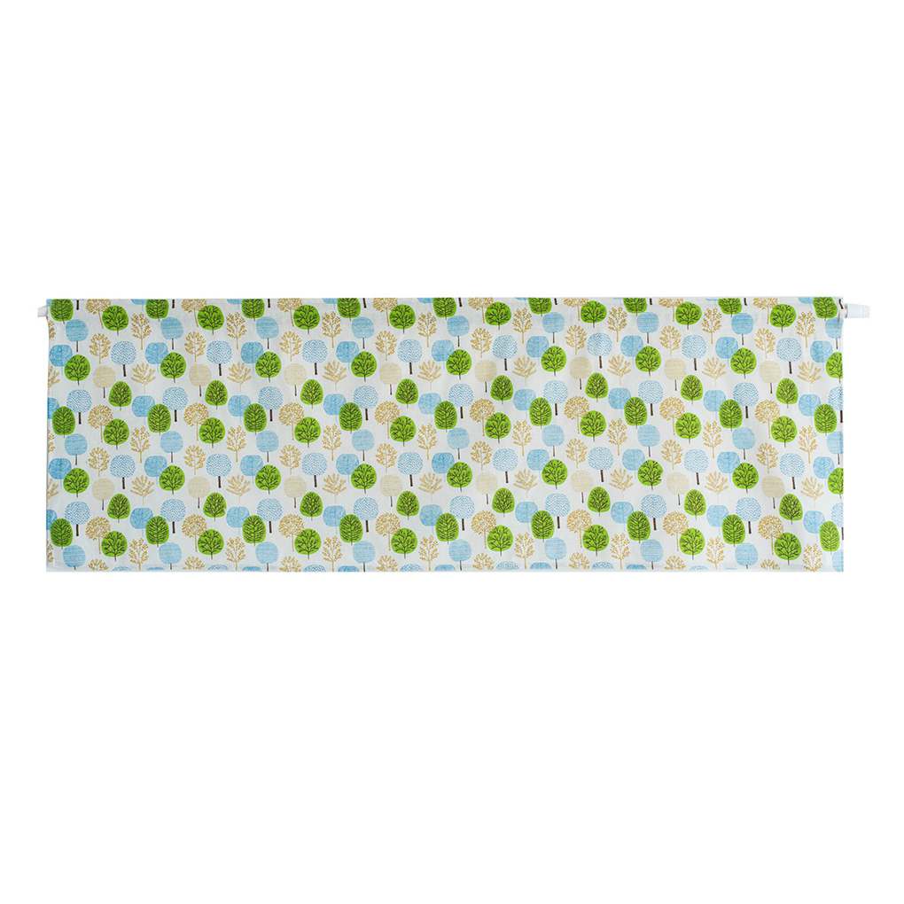 Printed Short Curtain Window Dressing Rod Kitchen Cabinent Door Decorative Valance Half Panels