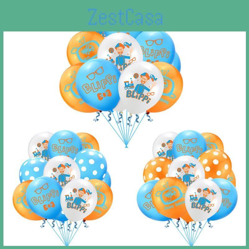 Blippi 12" 12pcs Latex Balloons Party Supplies Decor Kids Birthday Shower Baby
