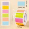 500-Piece Roll 2.5x1.5cm Waterproof Color-Coded Index Tabs-Coding Removable Labels Solid Colors Tags File Classification
