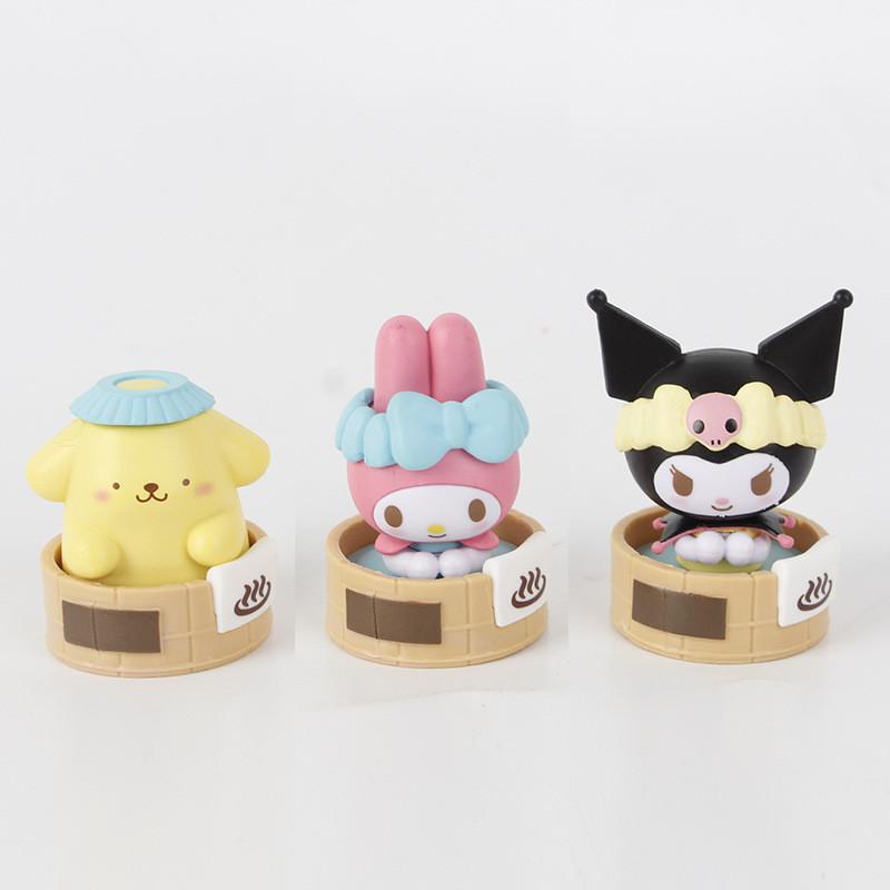 Adorable Sanrio Kuromi Bath Toy Model Figure Blind Box Collectible Set Pvc Material