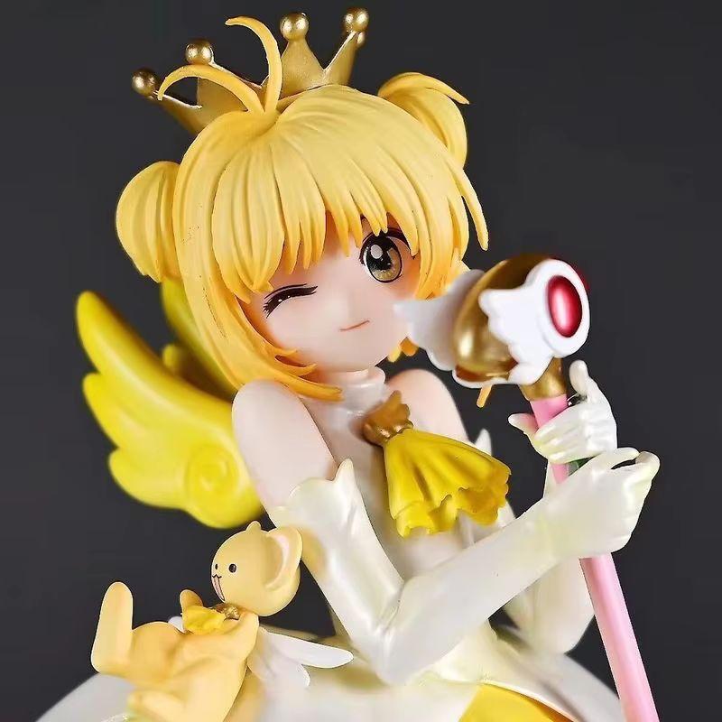 22cm Anime Card Captor Figure Kinomoto Sakura Figures Action Models Statue Collection Doll Toys Desk Decora Kids Birthday Gifts