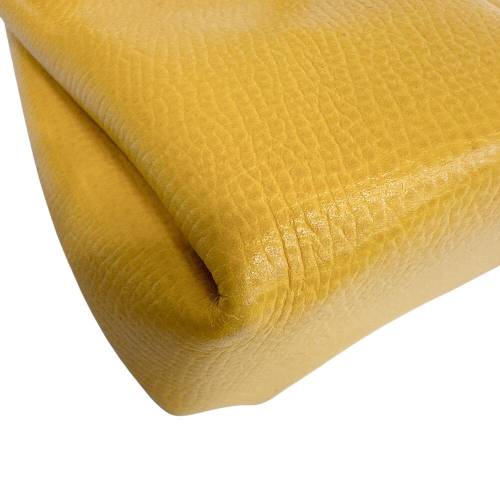 Hermes Purse Leather Vespa Pouch Yellow Leather Used