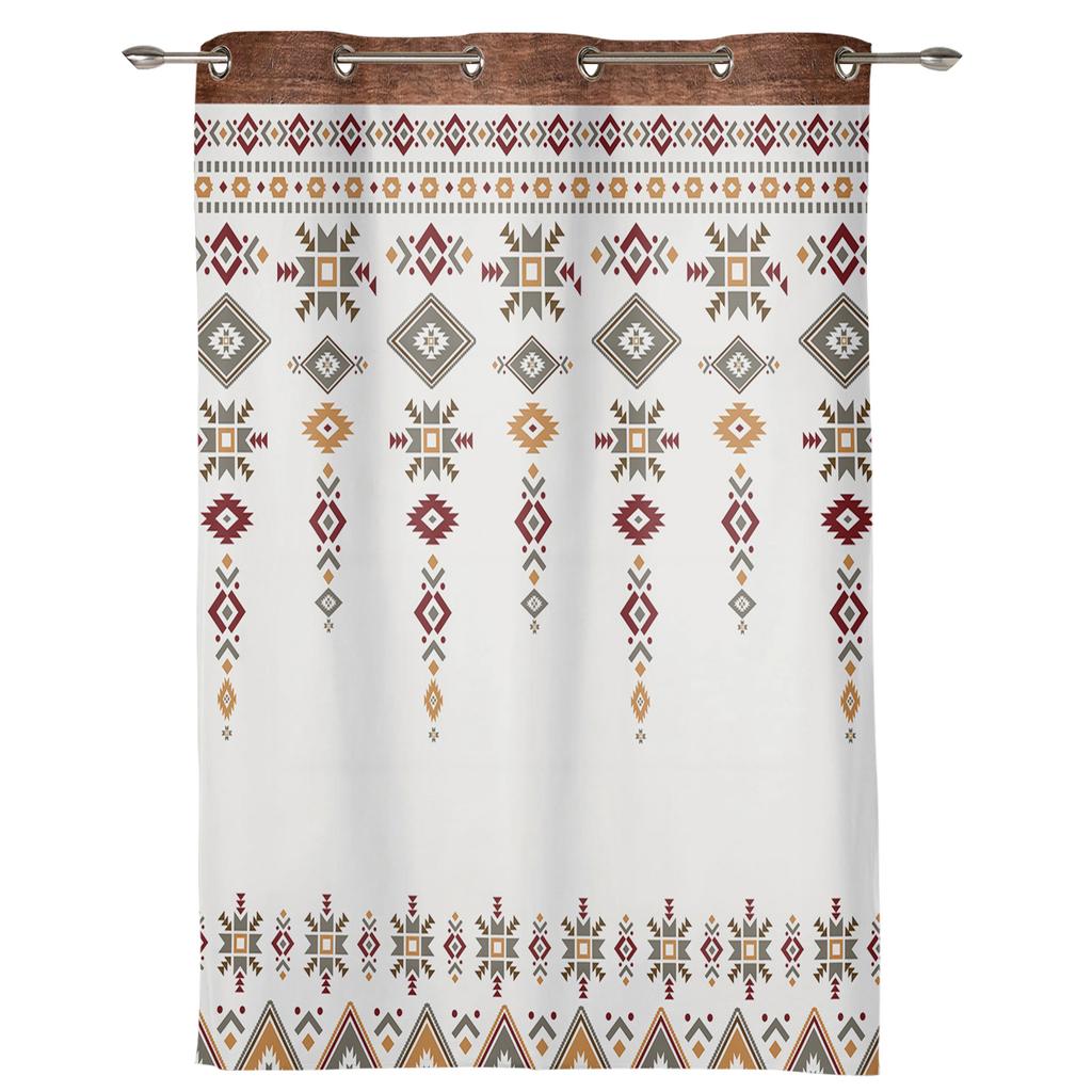 Boho Tribal Totem Window Curtain Modern European Style Curtains for Bedroom Living Room Backdrop Curtain