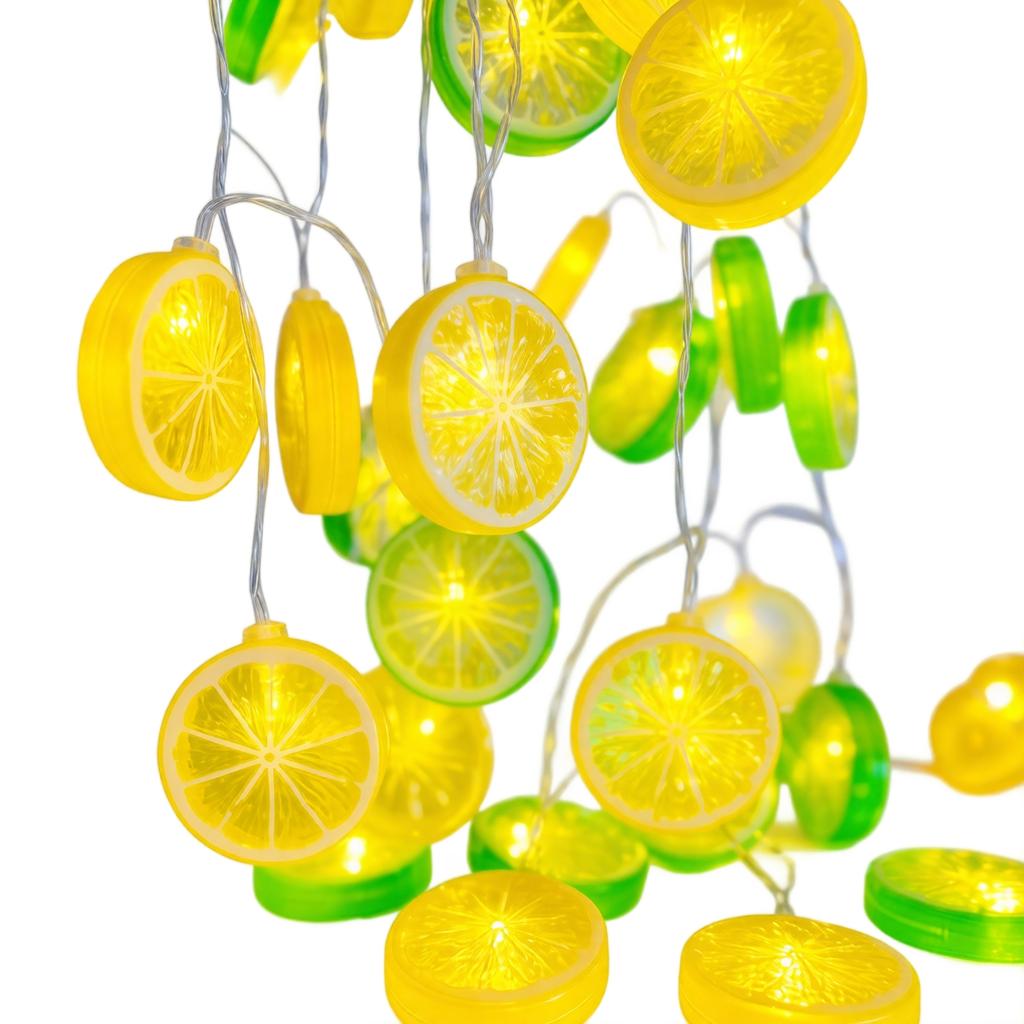 Lemon String Lights, 2 Meters, 10 Lights, Battery Operated