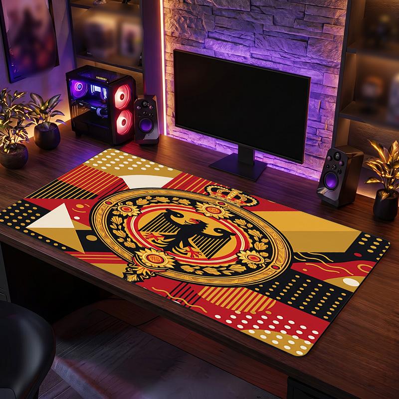 Belgium Football Crest Mouse Pad, Extended Non Slip Rubber Desk Mat for Gaming Office Laptop Fan Gift
